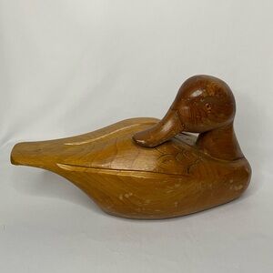 Handcrafted Wooden Duck Figurine